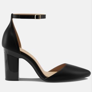 Black leather convertible heel to flat - Pashion D’Orsy Coal Leather 3” heel